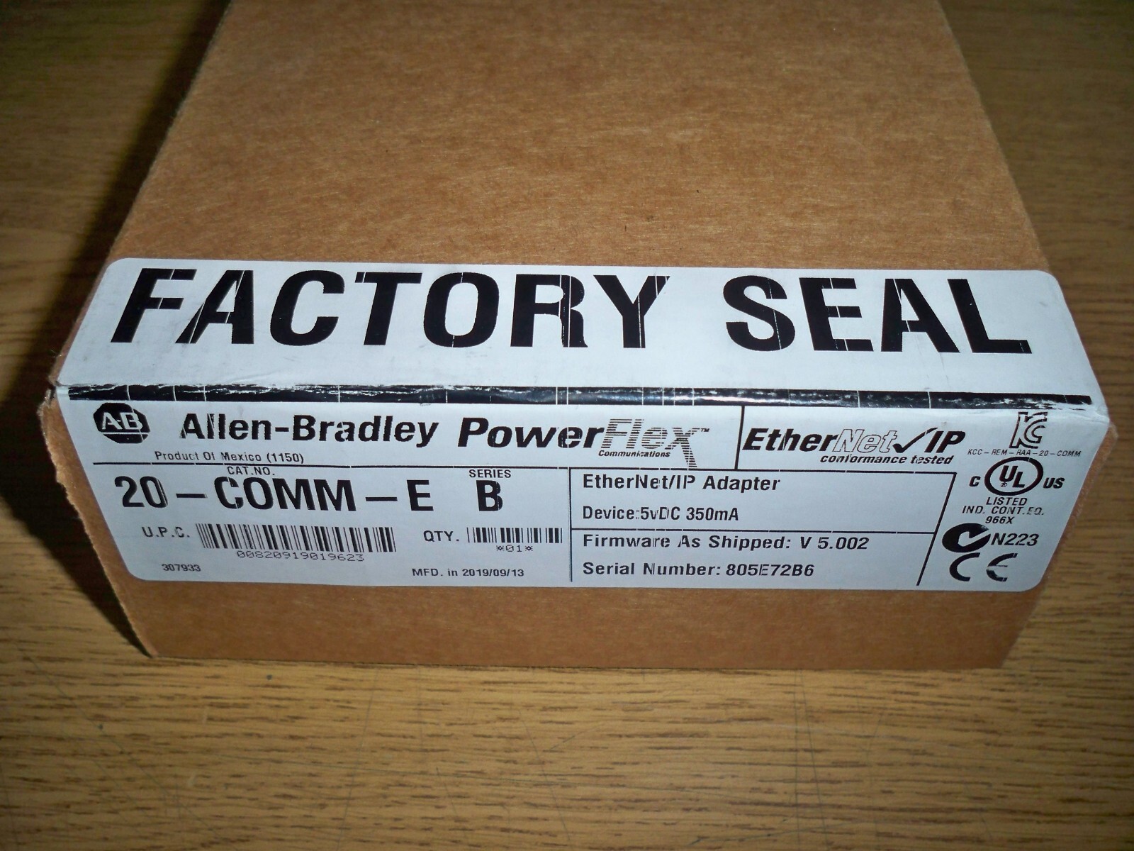 20-COMM-E Allen Bradley EtherNet/IP Adapter Series B Sealed 20COMME US Free Tax