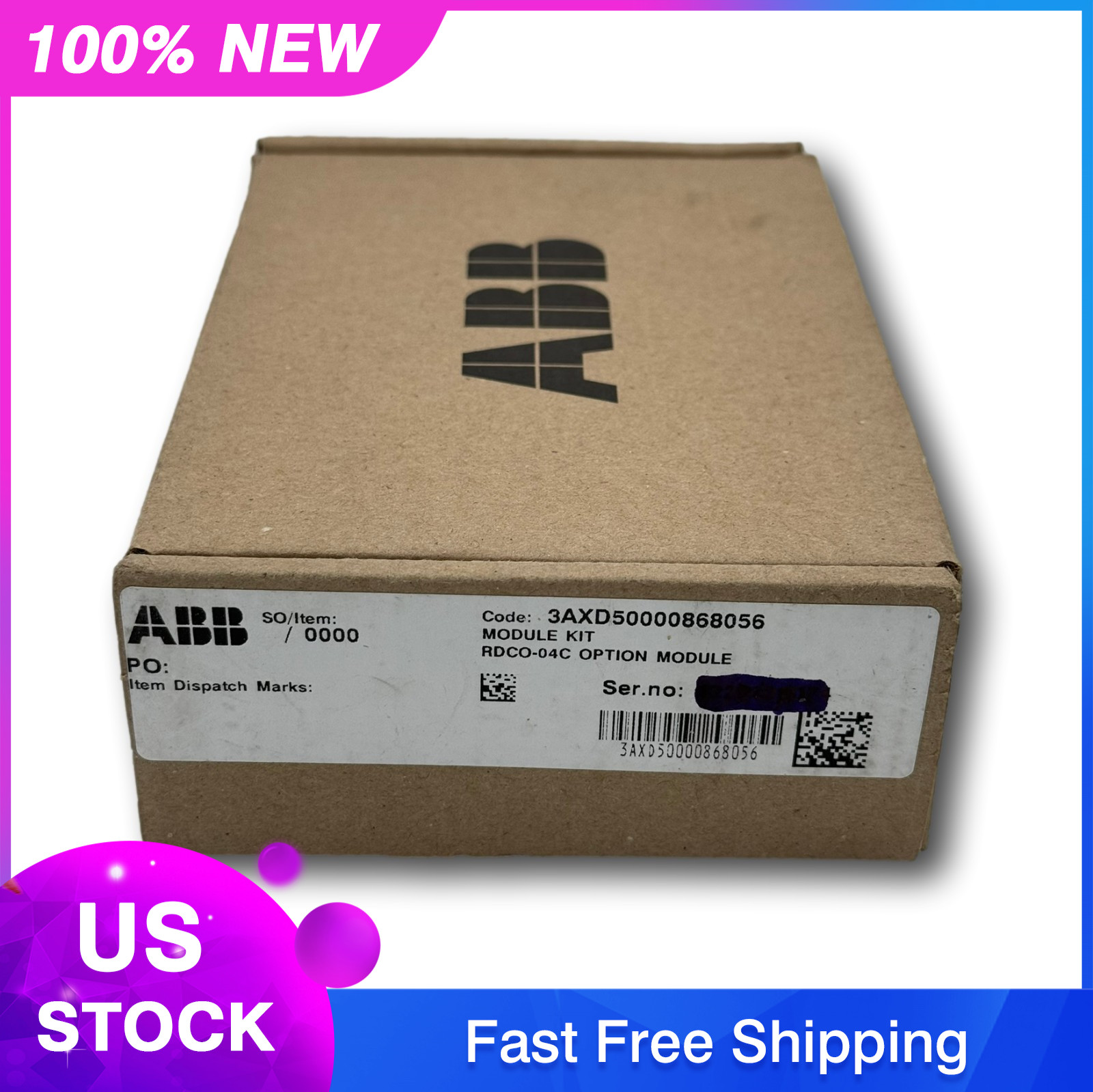 ABB 3AXD50000868056 RDCO-04C OPTION MODULE (New Boxed) B40 US Free TAX
