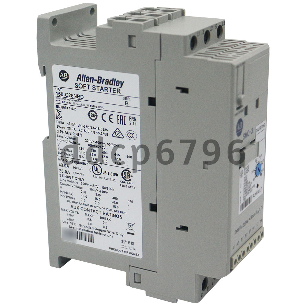 AB SMC-3 25A Smart Motor Controller New Allen Bradley 150-C25NBD-FAST Shipping