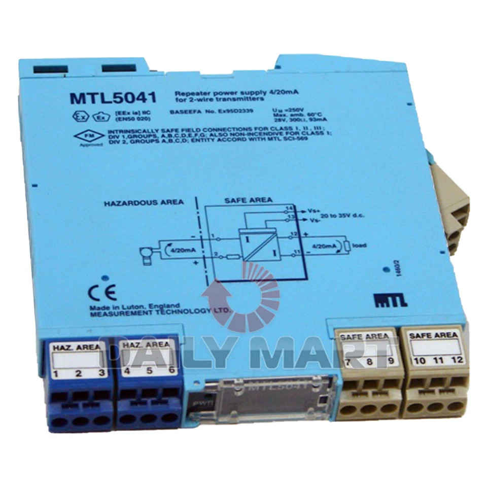 New In Box MEASUREMENT TECHNOLOGY Ltd MTL MTL5041 Safety Barrier