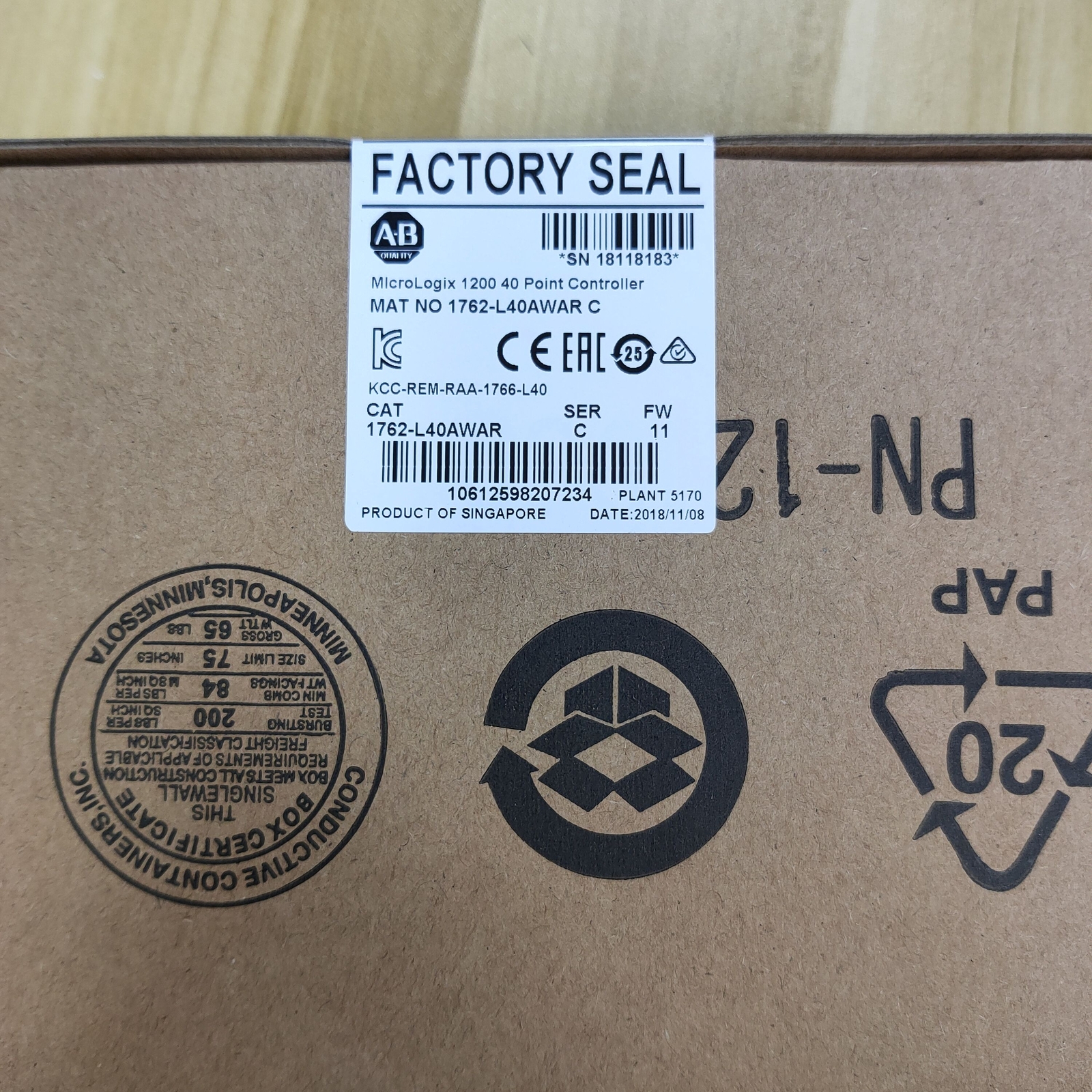 Ready Stock AB 1762-L40AWAR Programmable Logic Controller 1762L40AWAR