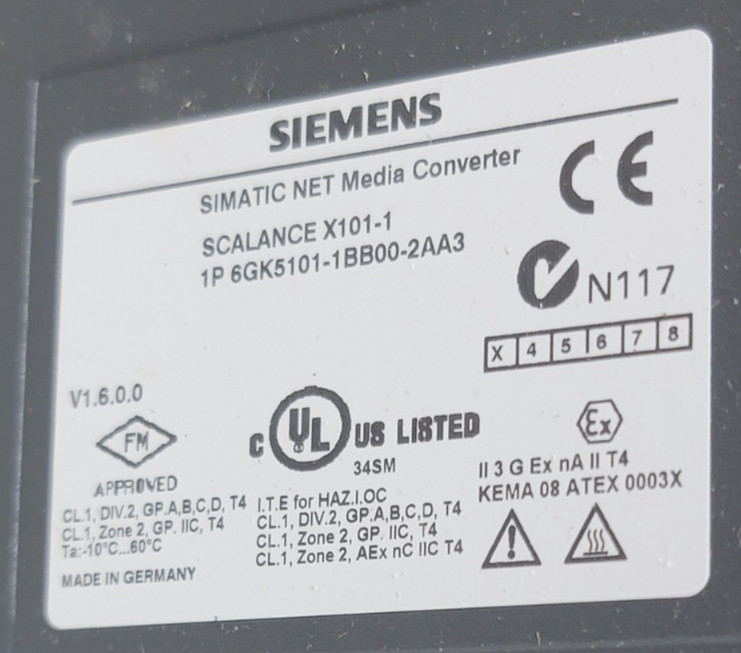 Siemens Simatic NET Media Converter SCALANCE X101-1 6GK5101-1BB00-2AA3
