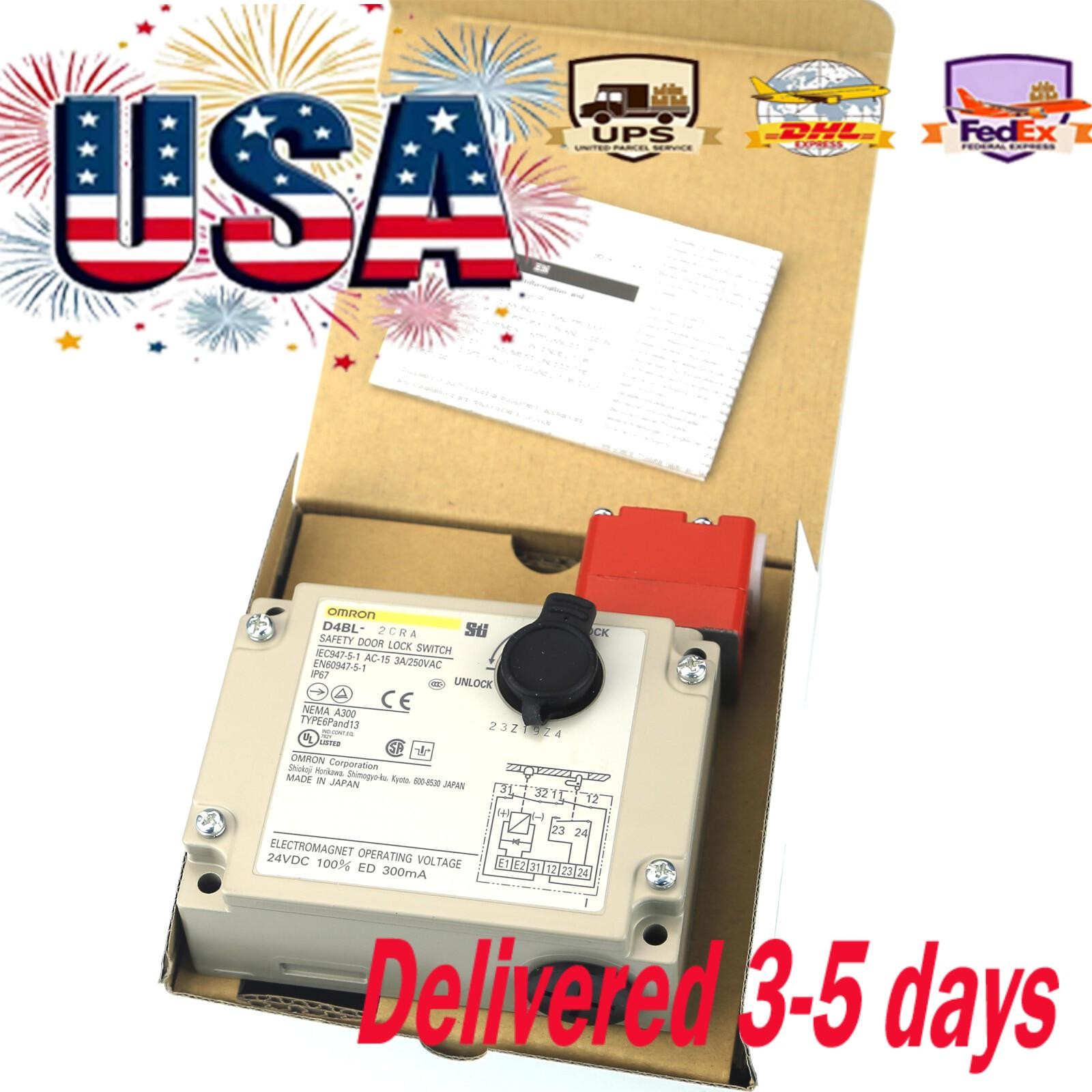1PC Omron D4BL-2CRA D4BL2CRA Guard Lock Safety-Door Switch US Free TAX