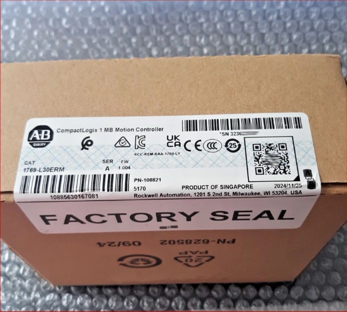 New Sealed Allen-Bradley 1769-L30ERM CompactLogix 1 MB Motion Controller