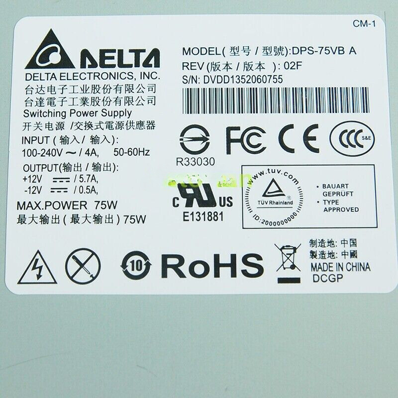 1PC compatible Delta DPS-75VB Switching Power Supply 75W