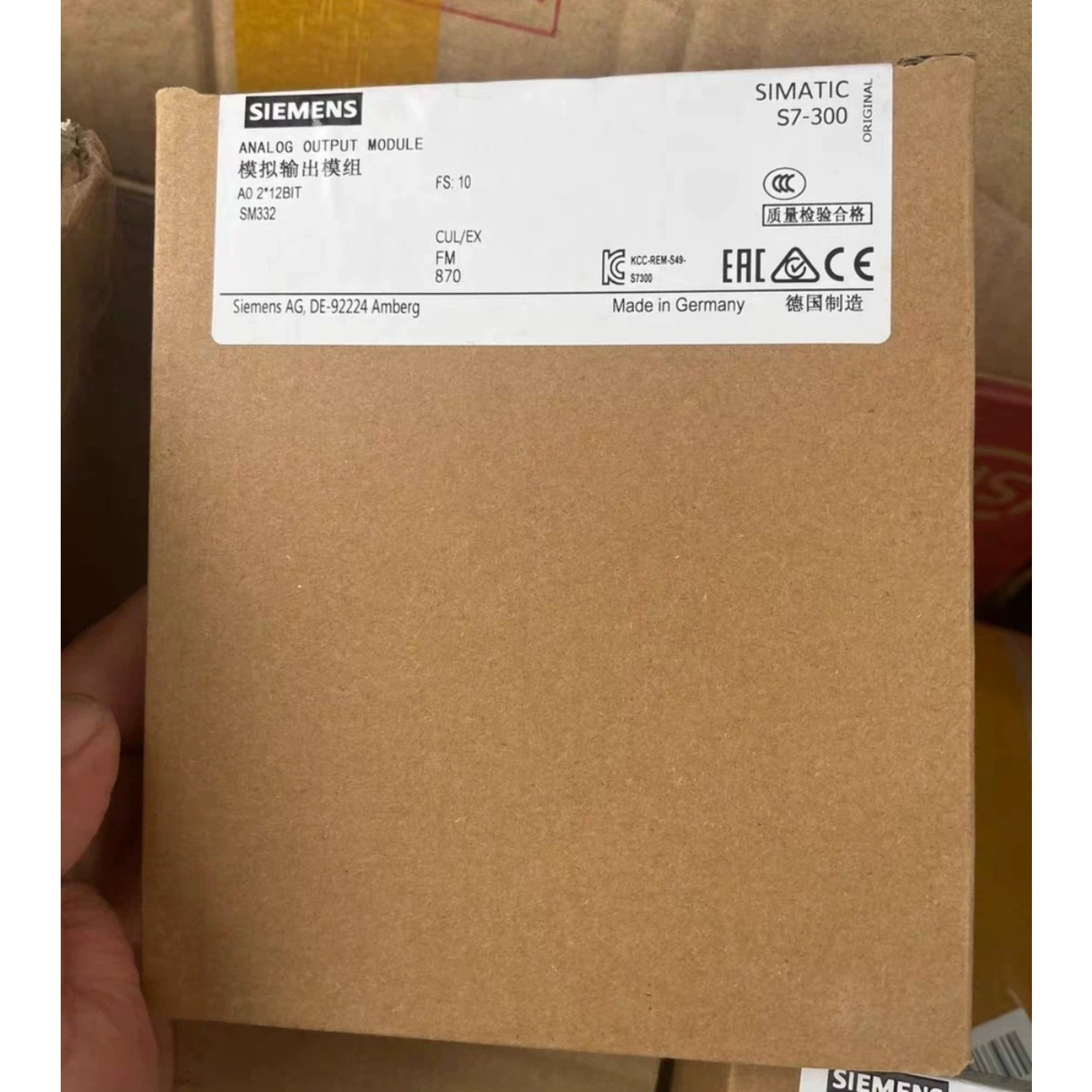 New Siemens 6ES7332-5HB01-0AB0 6ES73325HB010AB0 S7-300 Analog output SM 332