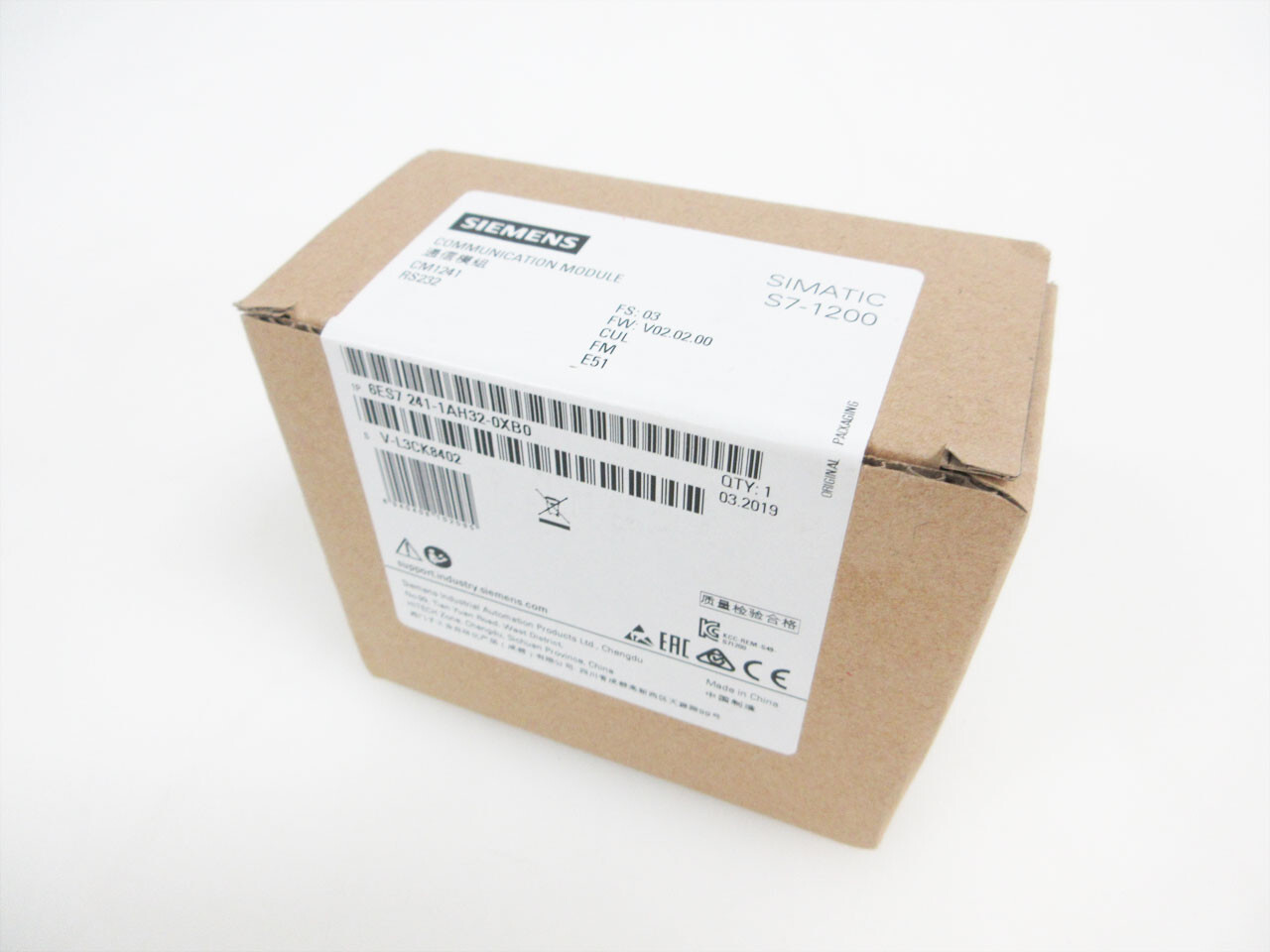 SIEMENS 6ES7 241-1AH32-0XB0 COMMUNICATION MODULE SIMATIC S7-1200 CM 1241 RS232