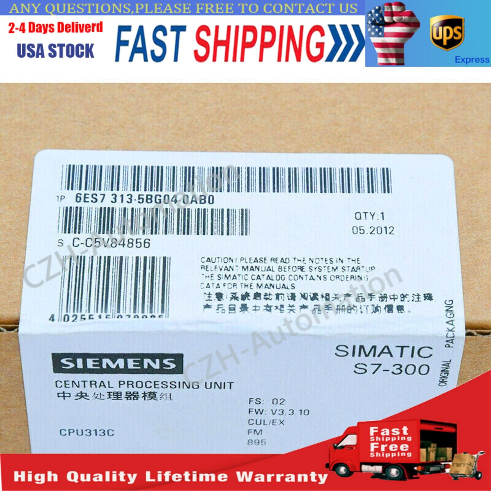 New Siemens 6ES7313-5BG04-0AB0 6ES7 313-5BG04-0AB0 US FREE TAX