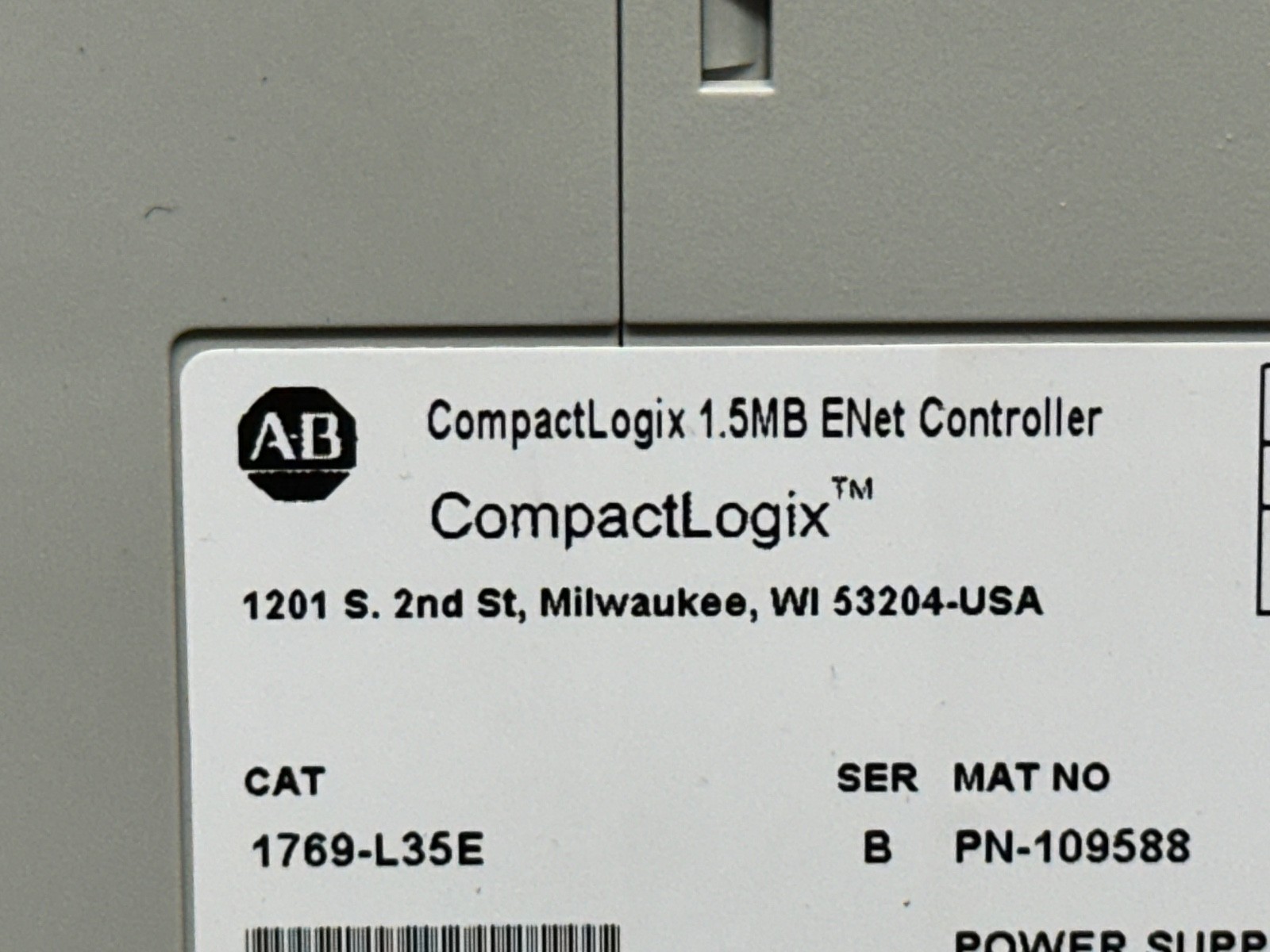 Allen Bradley 1769-L35E B FW 1.17 CompactLogix Controller Logix L5335E CPU
