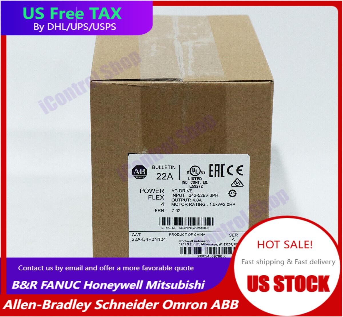 New Sealed 22A-D4P0N104/A Allen Bradley PLC AC Drive Fast Delivery