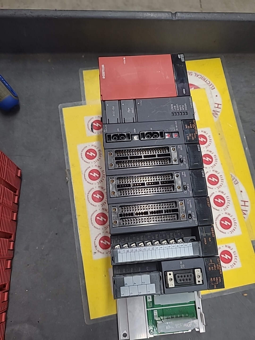 MITSUBISHI CPU MODULE, Q38B BASE UNIT, Q62P POWER SUPPLY,