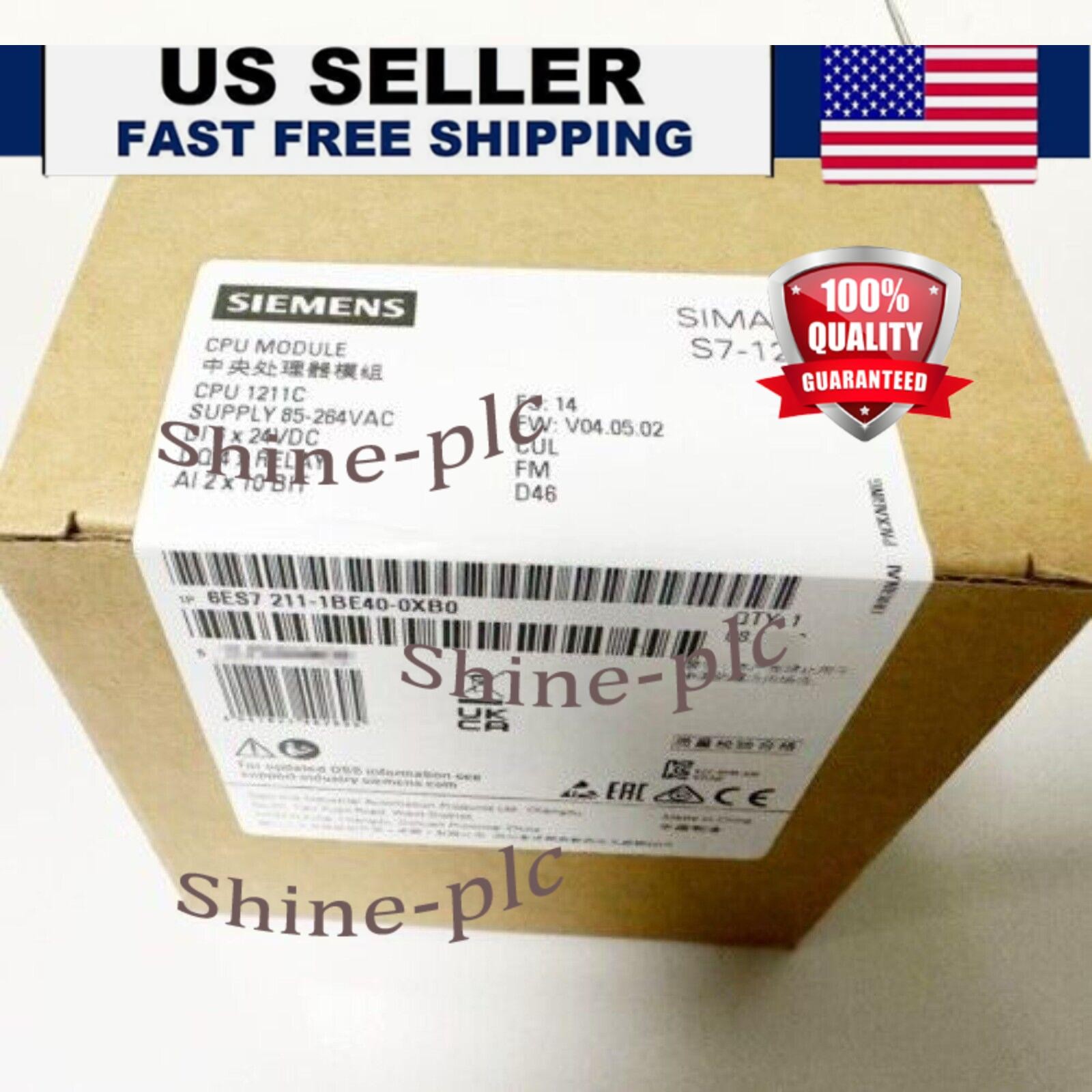 New Siemens 6ES7211-1BE40-0XB0 6ES72111BE400XB0 SIMATIC S7-1200 CPU 1211C