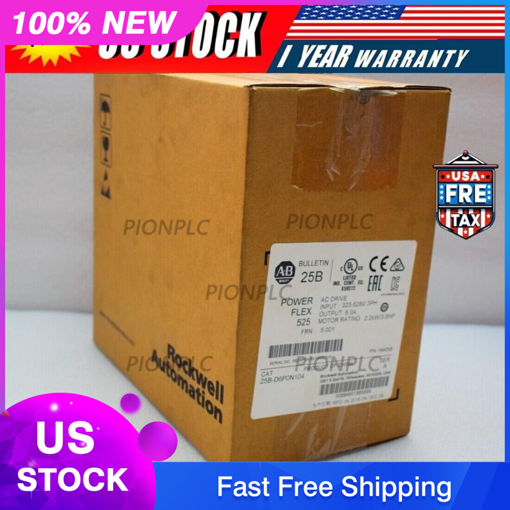 ‎️‍ NEW Factory Sealed AB 25B-D6P0N104 PowerFlex 525 AC DRIVE US Free Tax