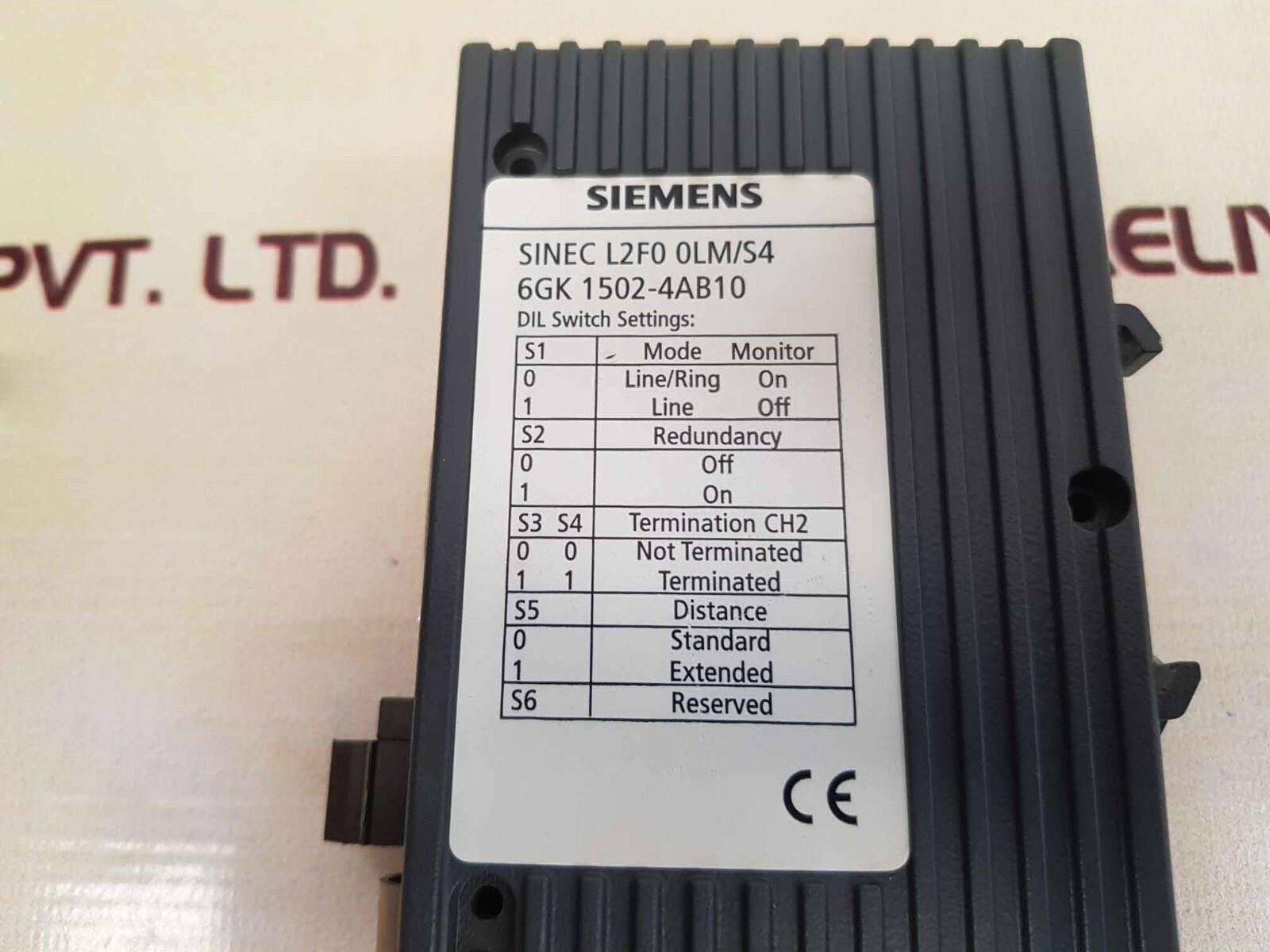 Siemens SINEC 6GK 1502-4AB10 Optical Link Module L2FO OLM/S4 24VDC 250MA
