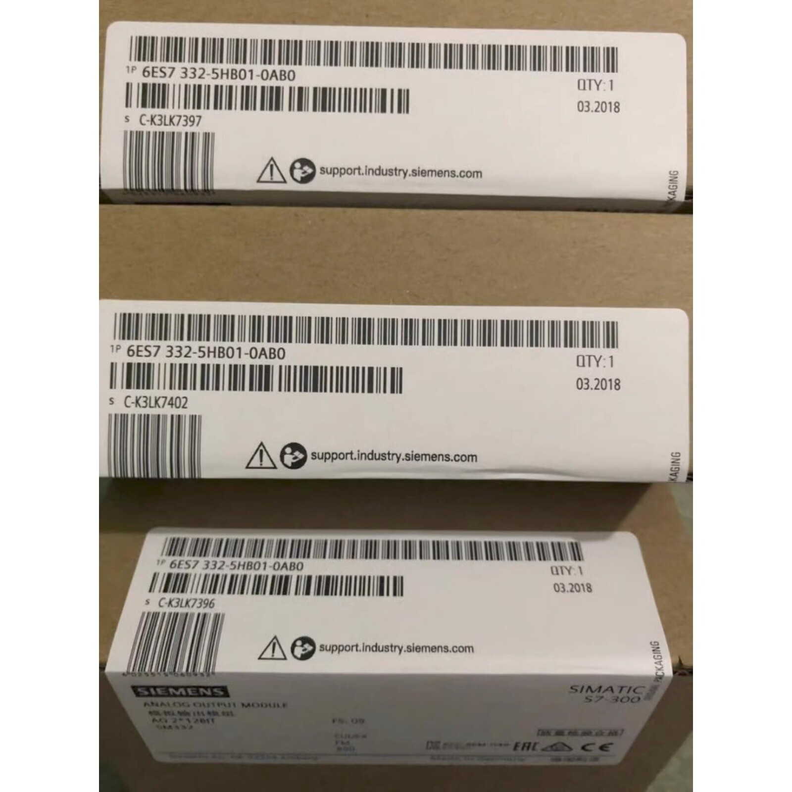 New Siemens 6ES7332-5HB01-0AB0 6ES73325HB010AB0 S7-300 Analog output SM 332