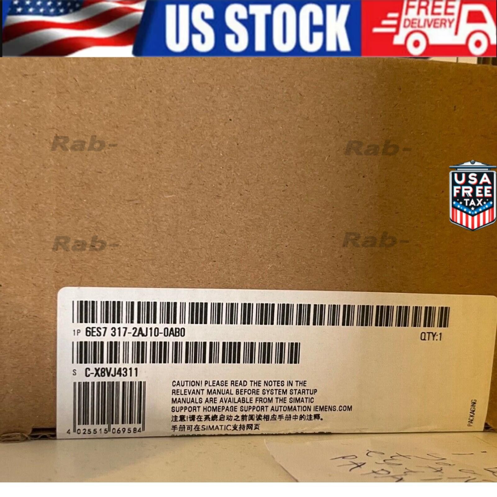One New Siemens 6ES7317-2AJ10-0AB0 6ES73172AJ100AB0 In Box Expedited Shipping