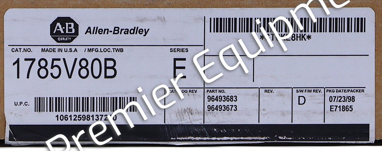 ALLEN BRADLEY 1785-V80B SER E REV D PLC-5/V80B PROCESSOR MODULE