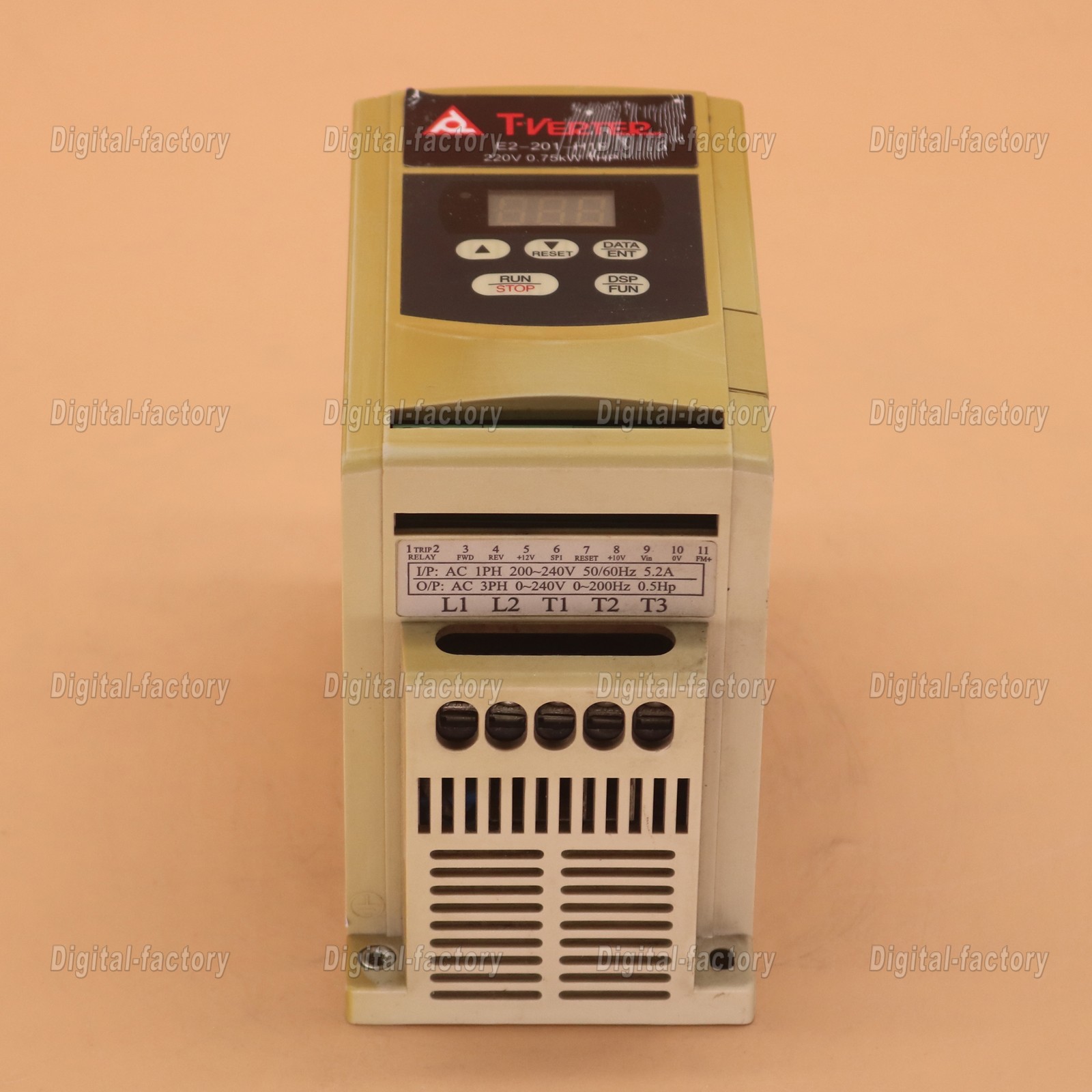 1PS Used TECO Taian E2-201-H1F 220V 0.75KW inverter FAST SHIPPING
