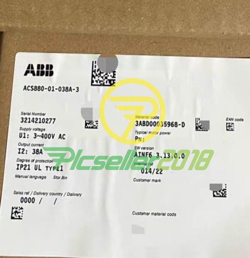1 PC NEW ABB ACS880-01-038A-3 frequency converter FedEx or UPS