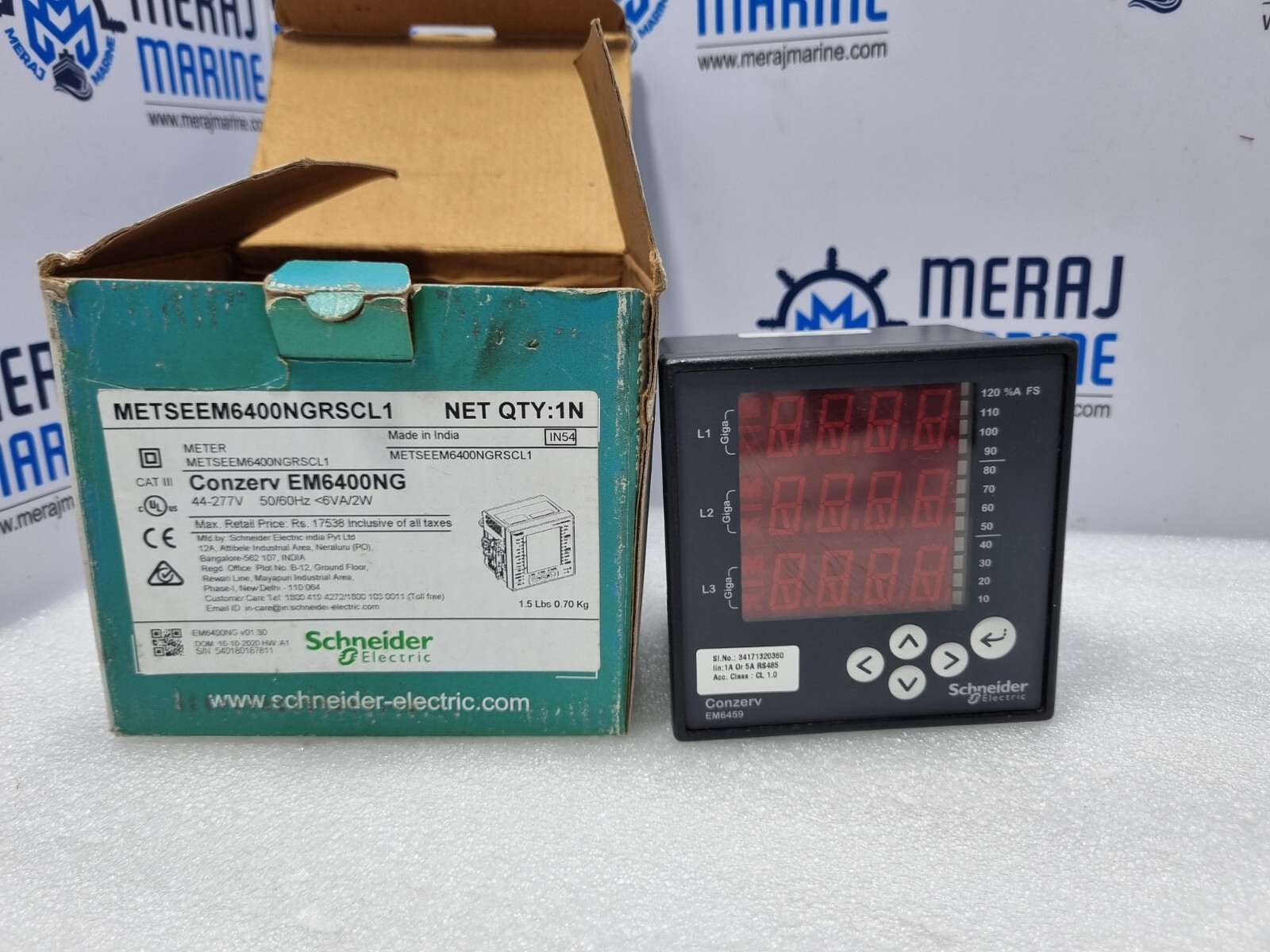 Schneider Electric METSEEM6400NGRSCL1 Meter Conzerv EM6400NG 44-277V 50/60Hz