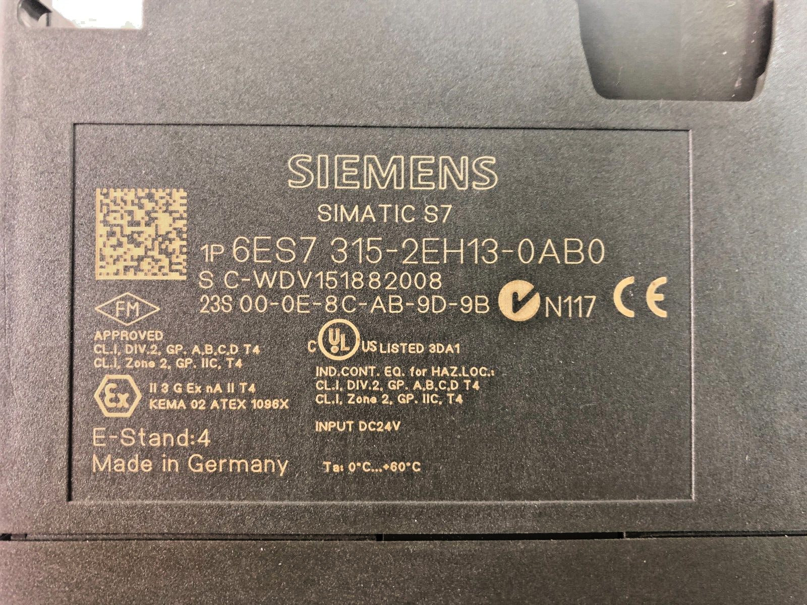 Siemens SIMATIC S7-300 CPU 315-2 PN/DP, 6ES7315-2EH13-0AB0, 6ES7 315-2EH13-0AB0