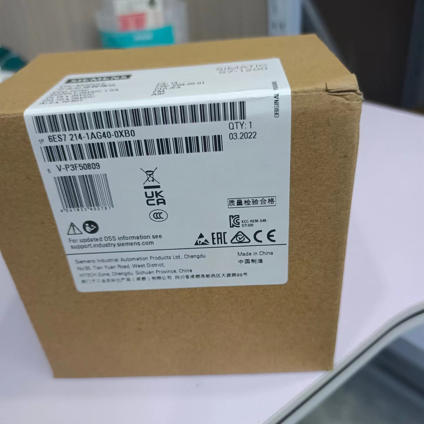 SIEMENS 6ES7 214-1AG40-0XB0 6ES7214-1AG40-0XB0 S7-1200 CPU 1214C CPU Module #S