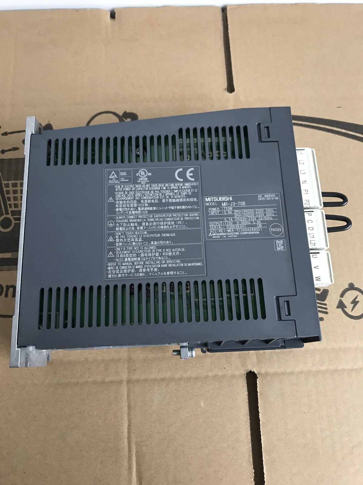 1PC USED MITSUBISHI servo drive MR-J3-70B in good condition