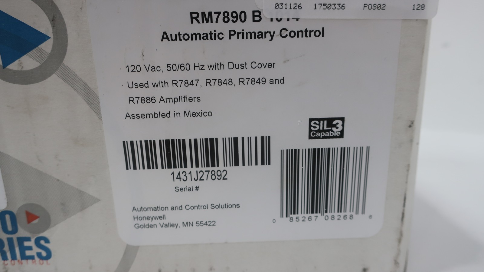 Honeywell RM7890 B 1014 Burner Controller 120v-ac