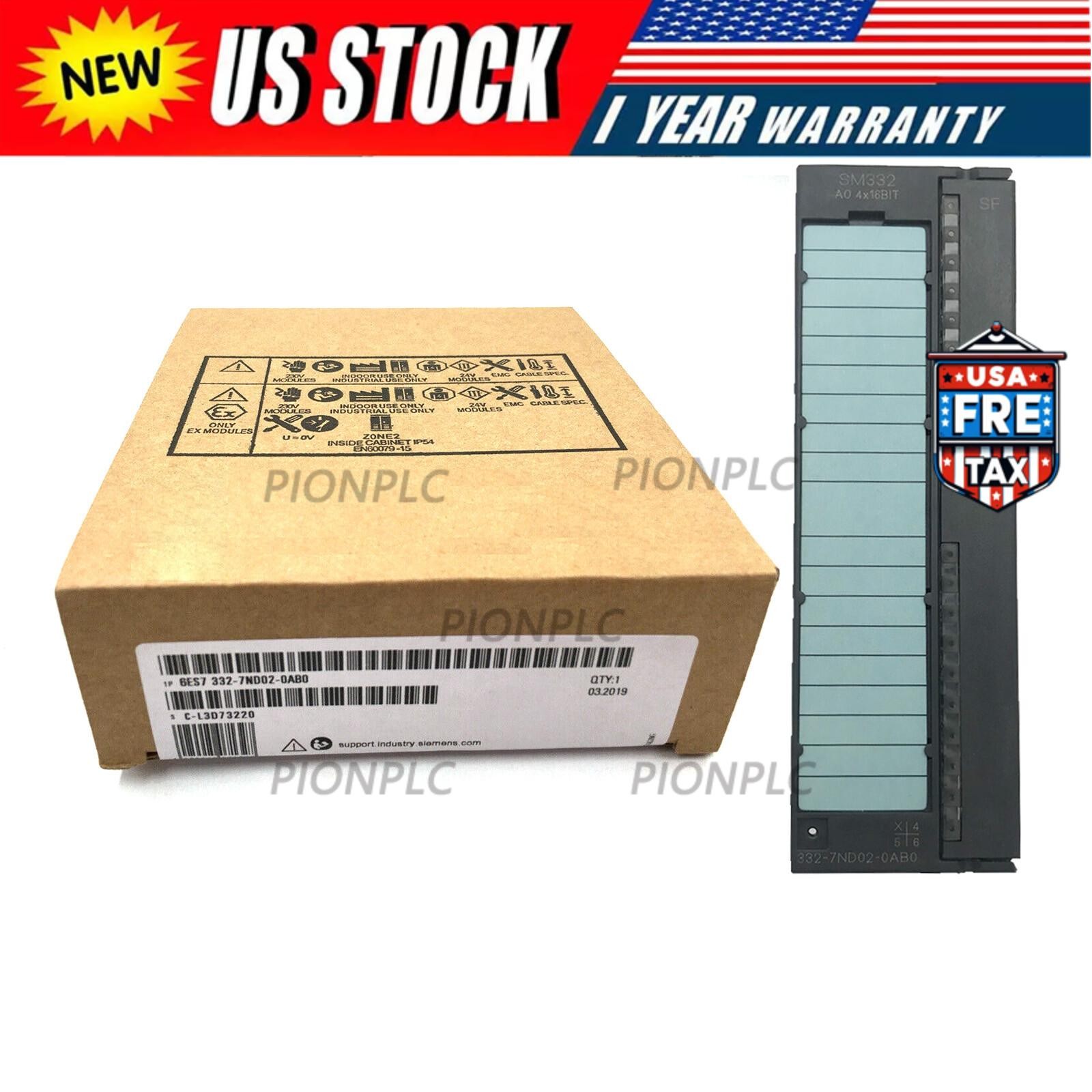 New Siemens 6ES7332-7ND02-0AB0 6ES73327ND020AB0 S7-300 Analog Output SM 332