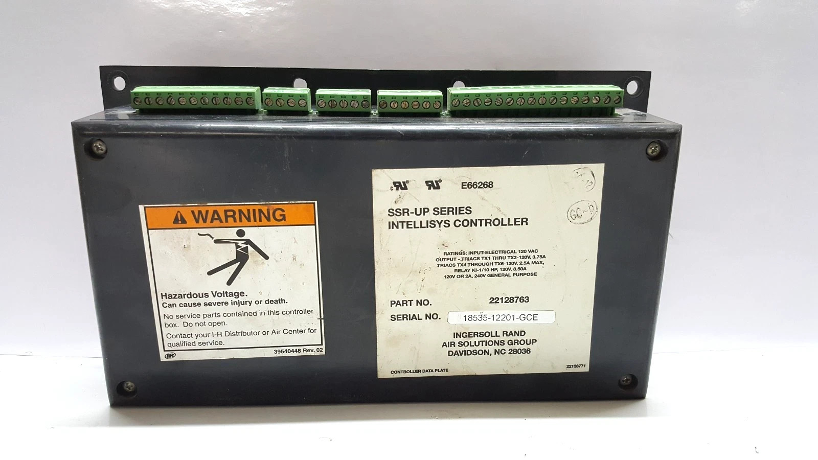 INGERSOLL-RAND 22128763 INTELLISYS CONTROLLER 18535-12201-GCE SSR-UP SERIES