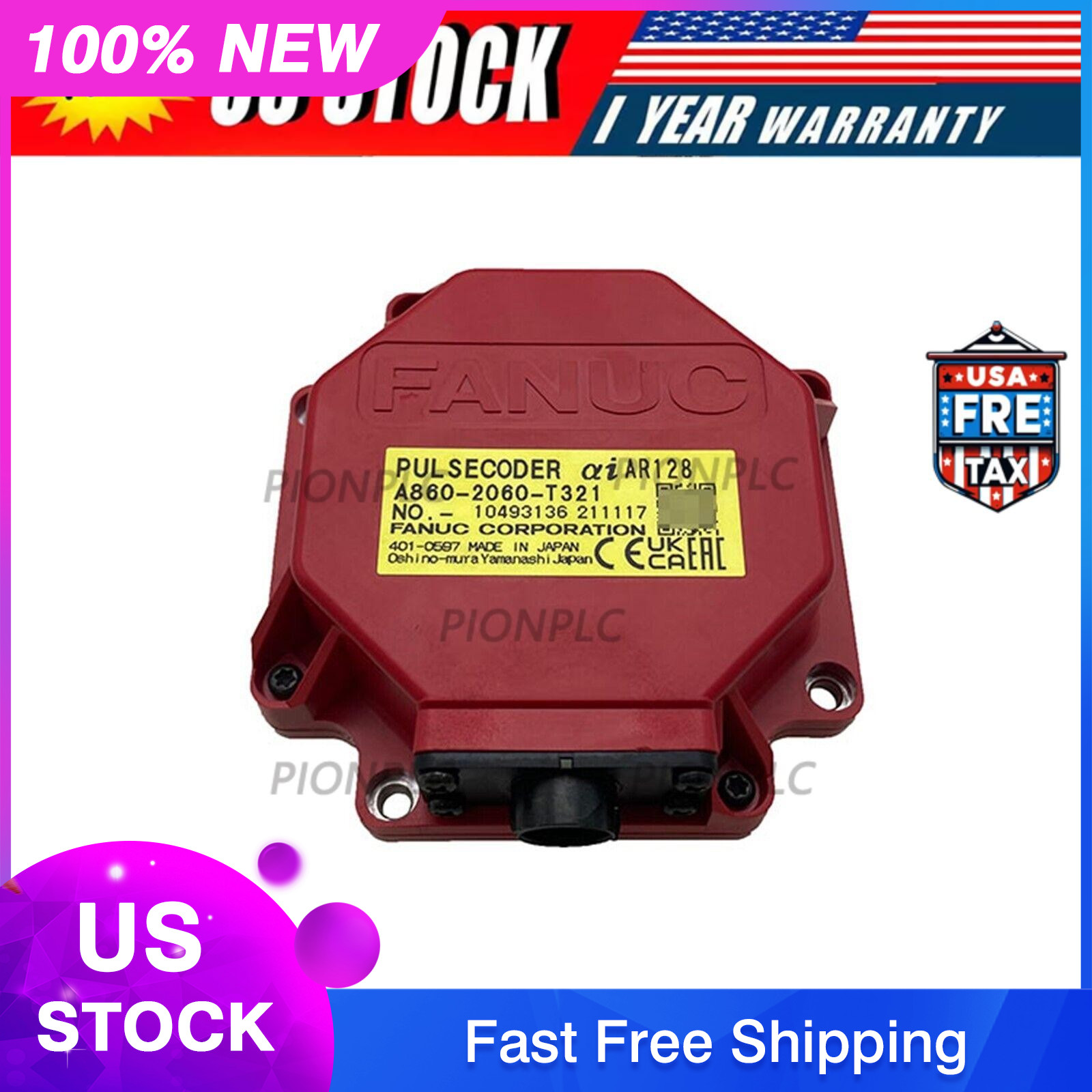 1Pc A860-2060-T321 A8602060T321 Servo Motor Encoder for FANUC Robot spare parts