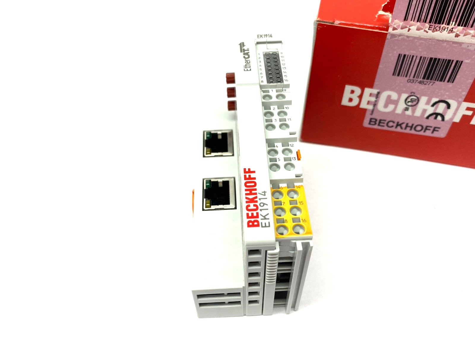 Beckhoff EK1914 EtherCAT Coupler w/ Integrated Digital Standard & Safety I/Os