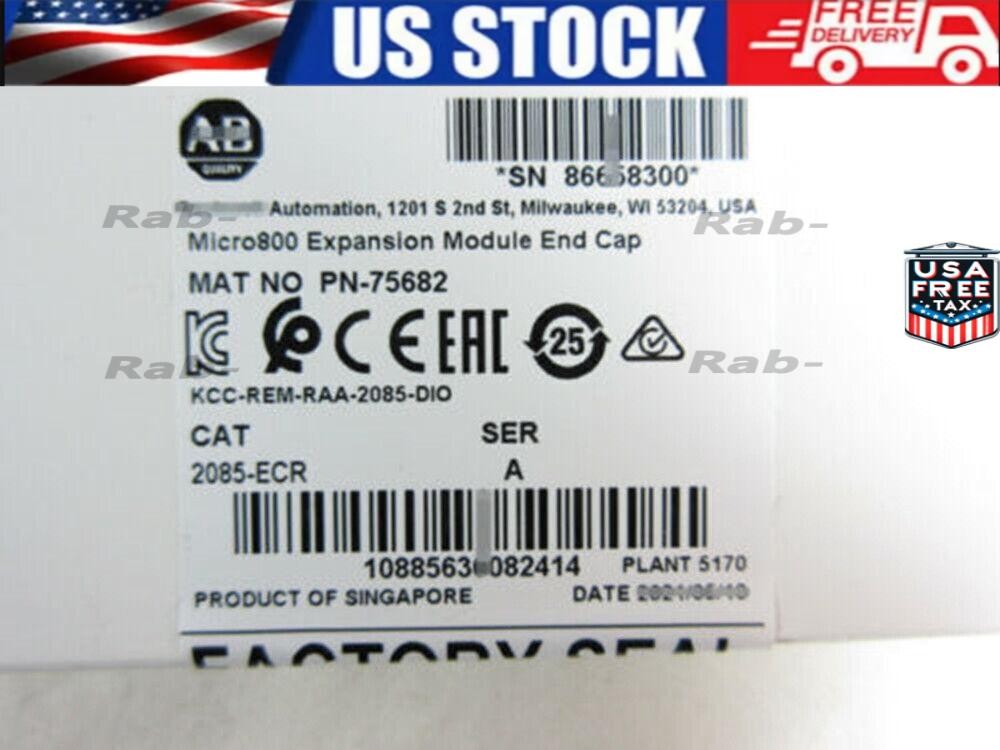 Sealed AB 2085-ECR Micro800 Expansion Module End Cap 2085ECR