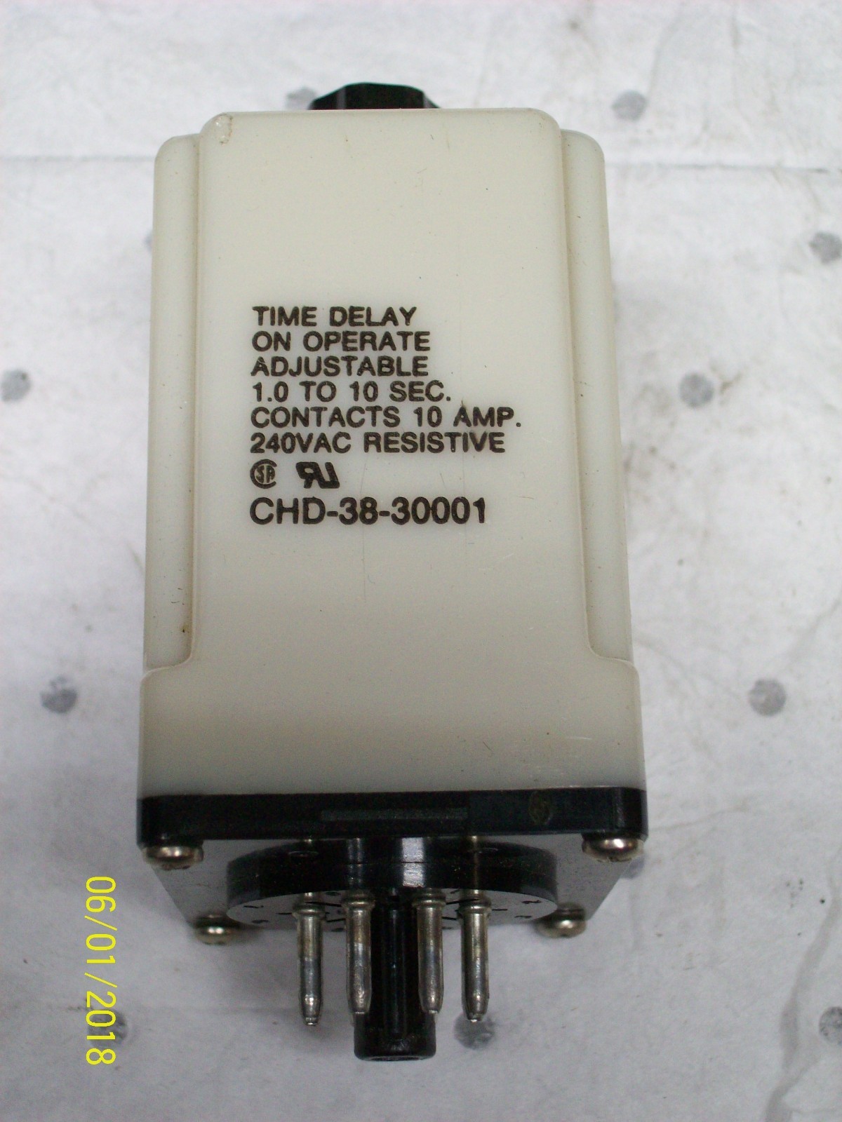 POTTER & BRUMFIELD RELAY TIME DELAY on OPERATE 1.0 TO 10 SEC , CHD-38-30001