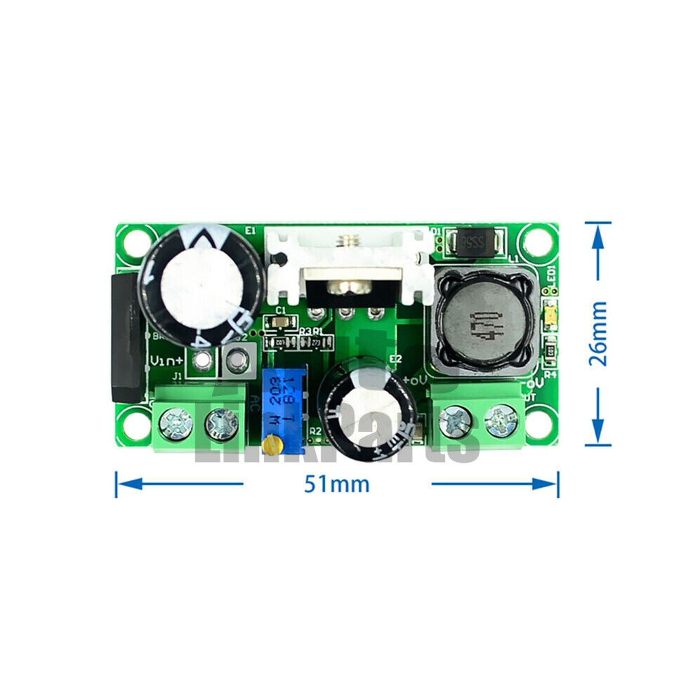 AC/DC to DC Buck Step Down Converter Power Supply Module LM2596HV DC 5V-50V 3A