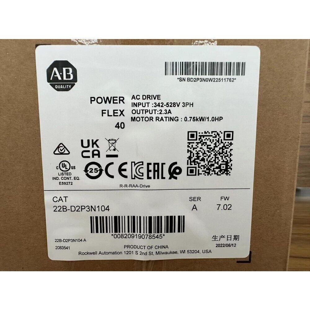 New Allen-Bradley 22B-D2P3N104 22BD2P3N104 PowerFlex 40 AC Drive US Free Tax