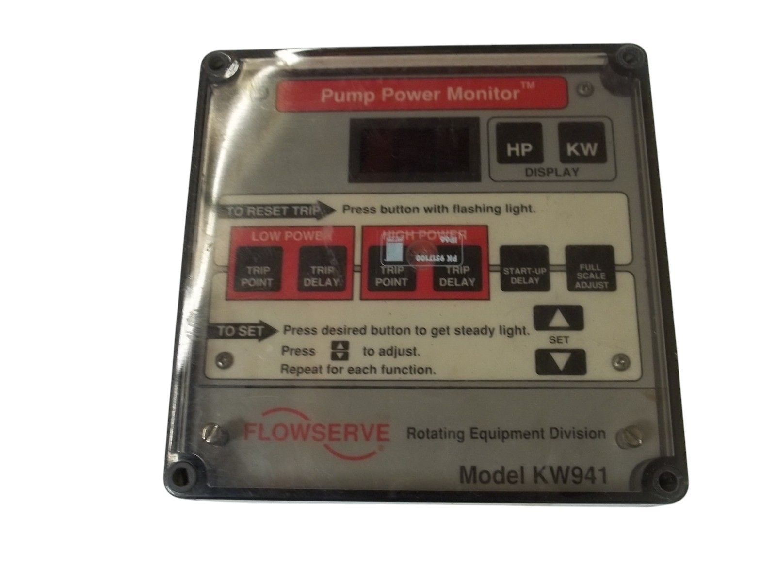 FLOWSERVE KW941 PUMP POWER MONITOR UNMP