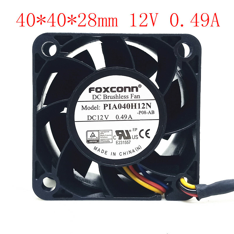 1PC FOXCONN PIA040H12N -P08-AB 12V 0.49A Shenma M3 Power Supply Cooling Fan 4CM#