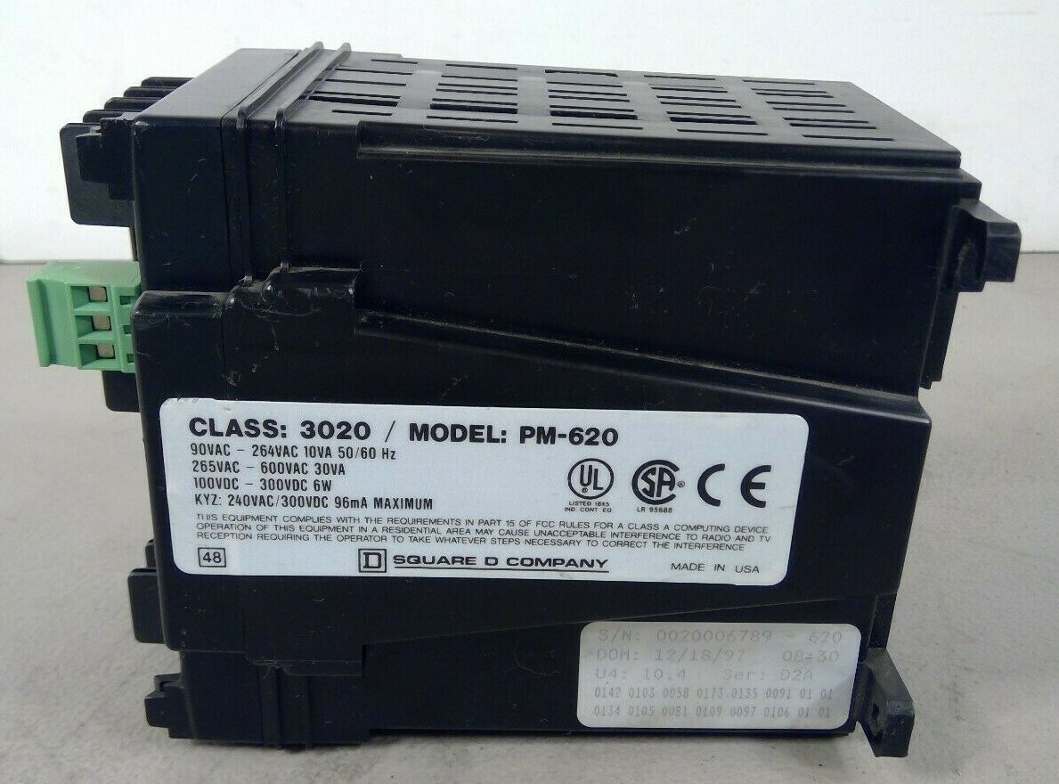 Square D 3020-PM620 – Class: 3020 / Model: PM-620 Powe Meter 4G