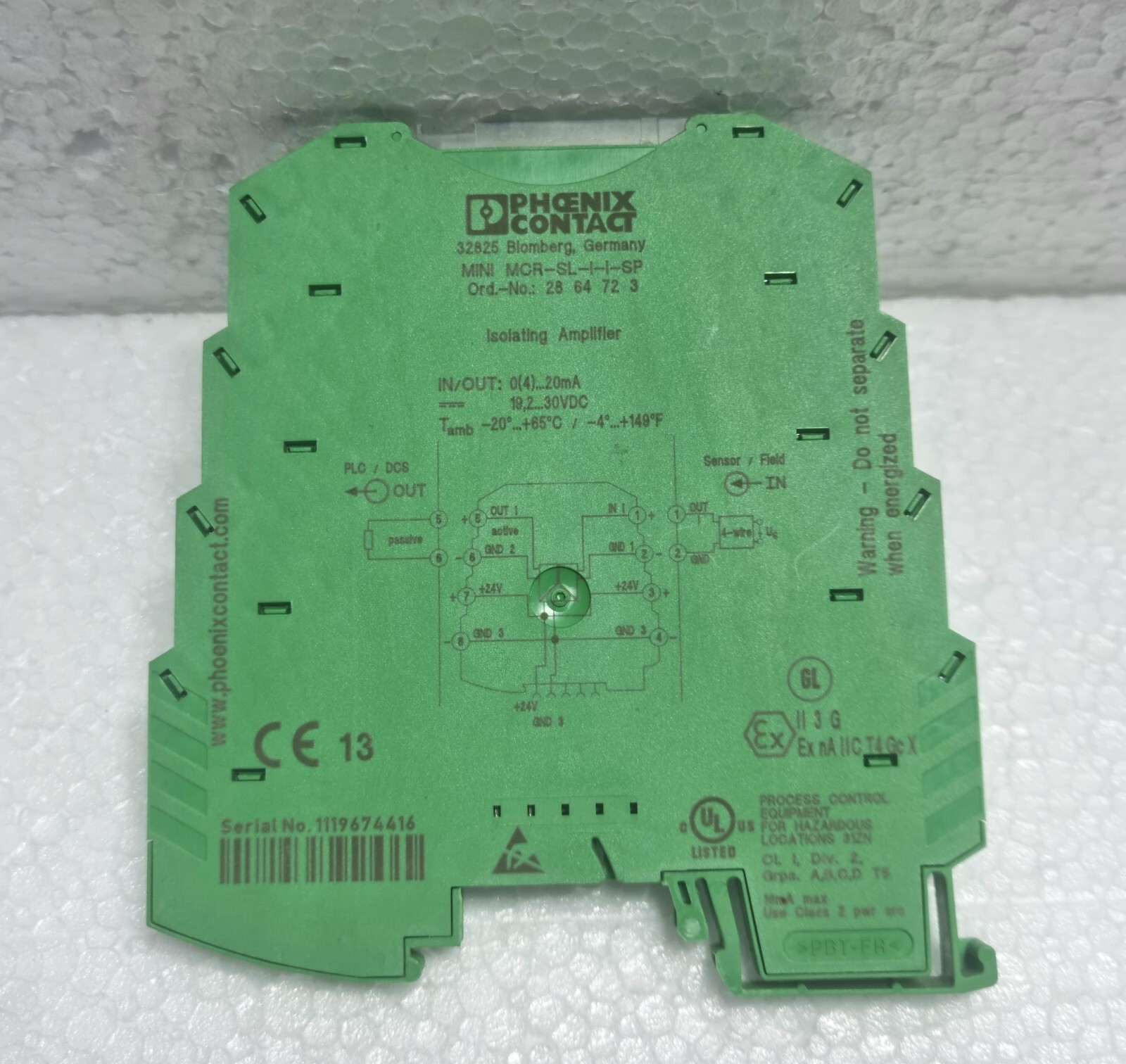 Phoenix Contact MINI MCR-SL-I-I-SP 3-way Signal Conditioner 2864723
