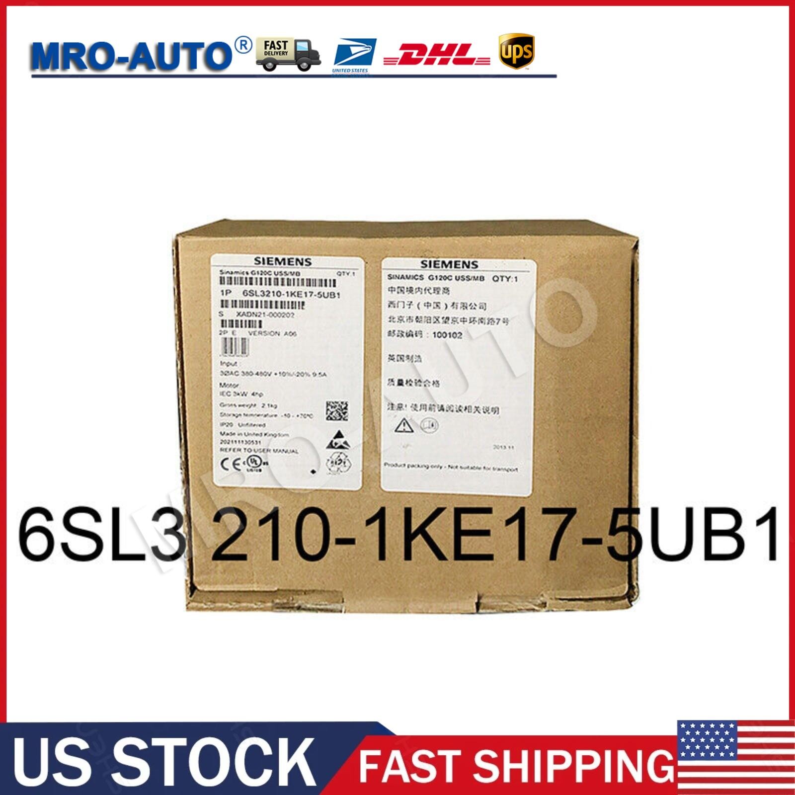 New Siemens G120C RATED POWER 3,0KW 6SL3210-1KE17-5UB1 6SL3 210-1KE17-5UB1