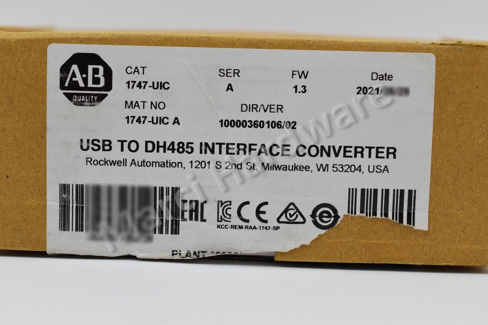 Original Box Allen Bradley 1747-UIC /A USB to DH-485/RS-232 Interface Converter