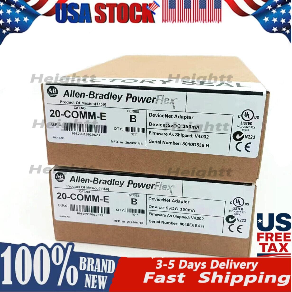 Factory Sealed Allen Bradley 20-COMM-E SER B Ethernet / IP Adaptor US Free Tax