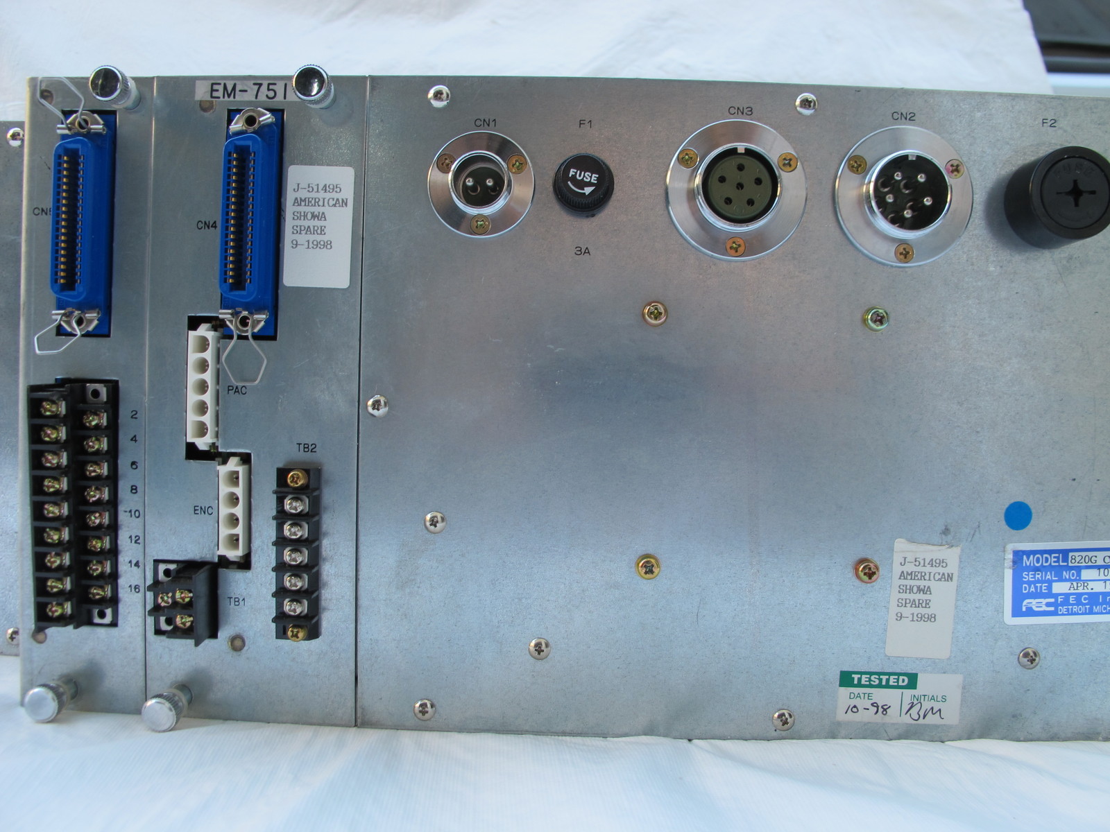 FEC 820G USPP 820G CONTROLLER | FEC 820G CONT CONTROLLER