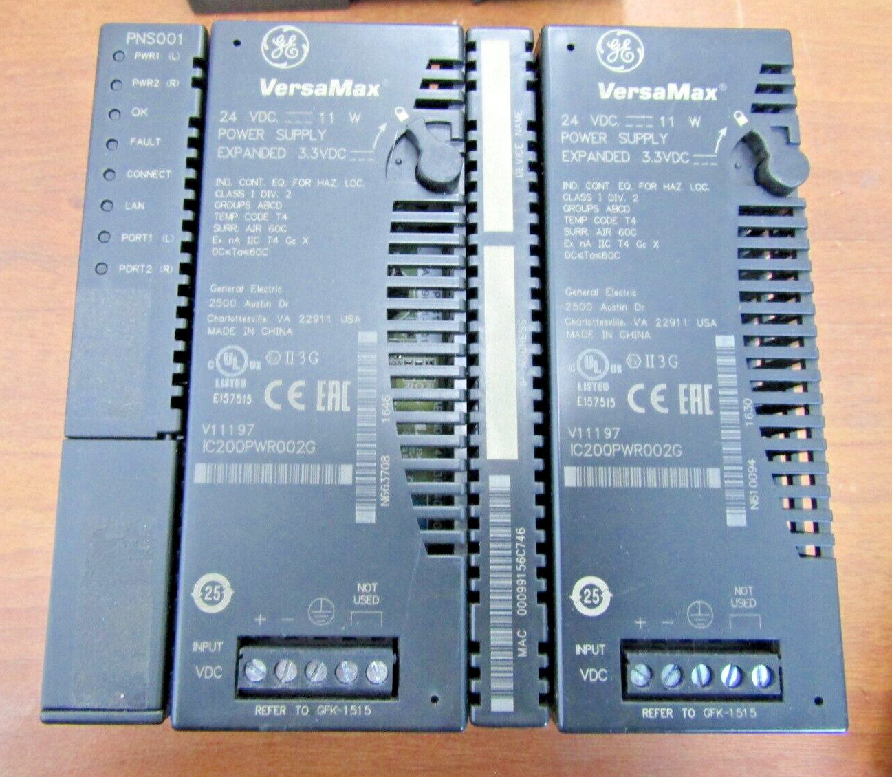 🔥GE VERSAMAX IC200PNS001-AC PROFINET INTERFACE W/2 POWER SUPPLYS IC200PWR002G