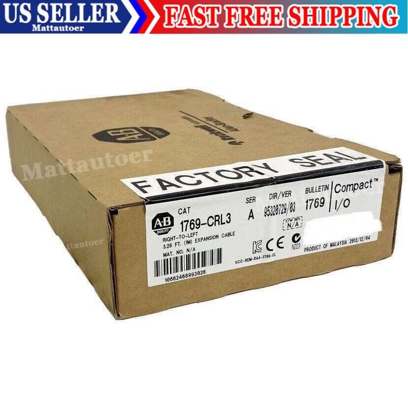 Allen Bradley 1769-CRL3 Bulletin Right To Left 3.28ft Cable SHIPS FROM USA