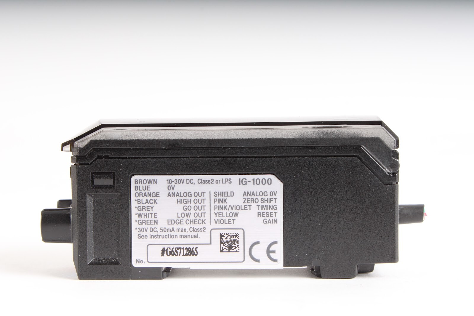 Keyence IG-1000 Amplifier Unit, DIN Rail Type – Cut Cord