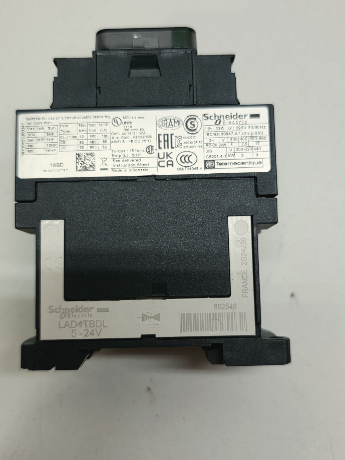 Schneider Electric LC1D18BD Contactor