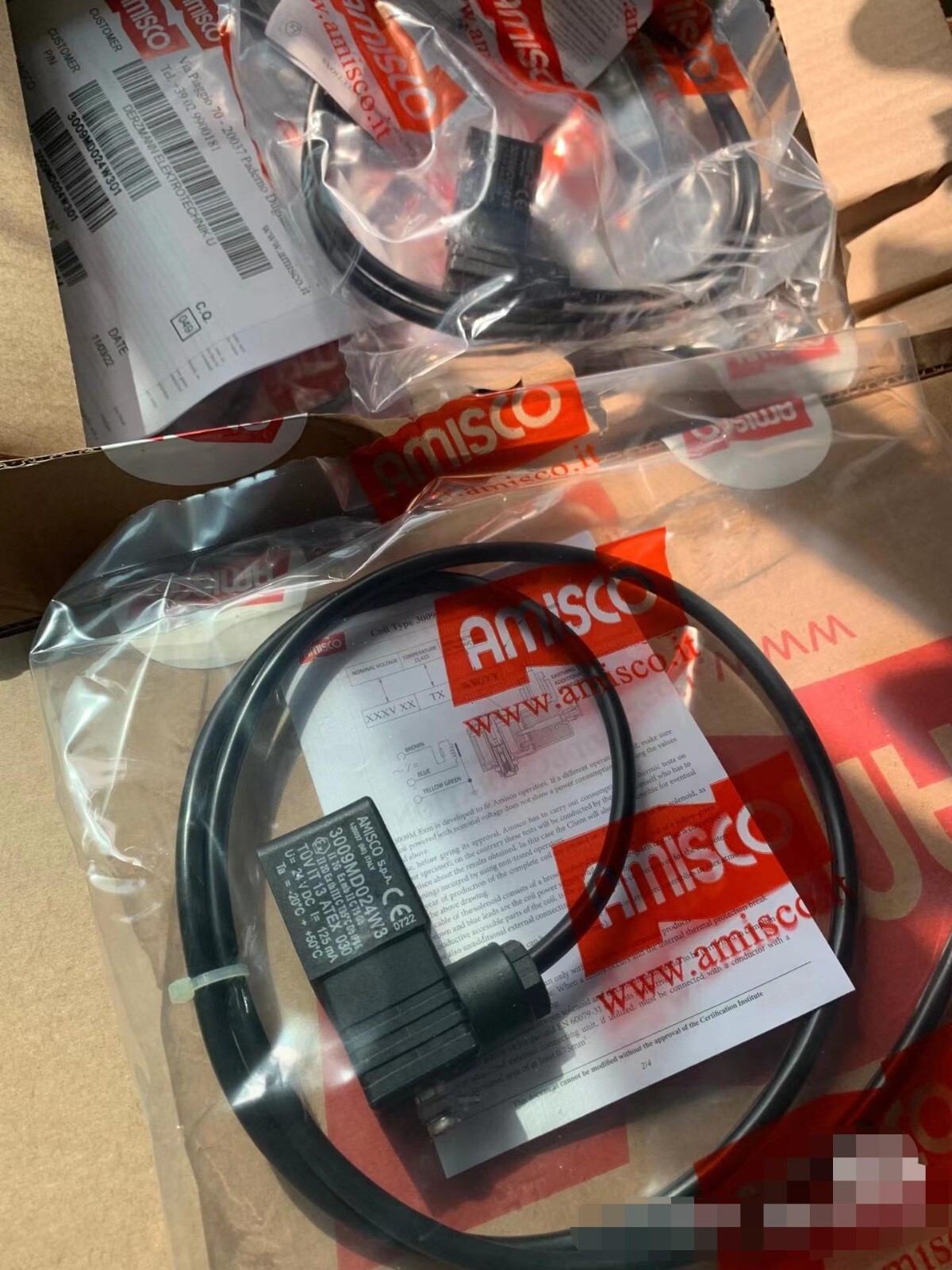 Explosion-proof solenoid valve coil Amisco 3009MD024W3 U=24VDC I=125mA #V7W2 CH