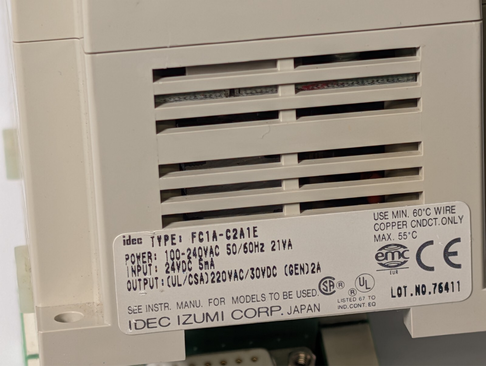 IDEC MICRO-1 – FC1A-C2A1E Logic Control PLC